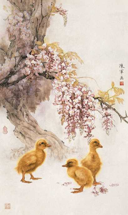 陈军 花荫下 镜心